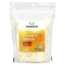 Кокосова стружка органік, Swanson Coconut Shreds, 227 г