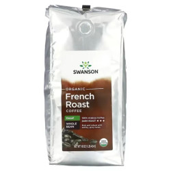 Кофе органический французская обжарка без кофеина, Swanson Organic French Roast Coffee, 454 г