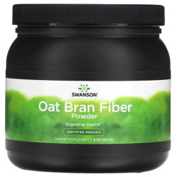 Клетчатка из овсяных отрубей органическая, Swanson Organic Oat Bran Fiber Powder, 227 г