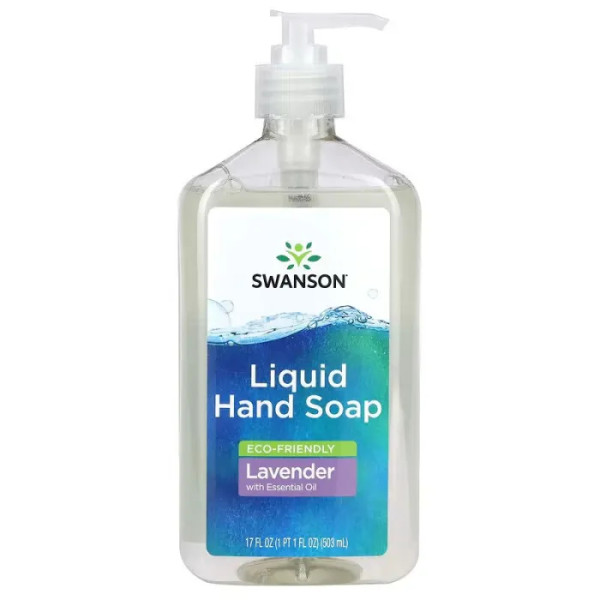 Рідке мило для рук, Liquid Hand Soap, Swanson, з лавандою, 503 мл
