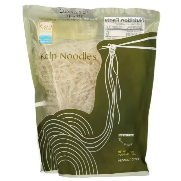 Локшина з бурих водоростей, Brown seaweed noodles, Sea Tangle Noodle Company, 340 г
