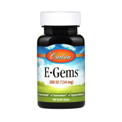 Витамин E 200 МЕ, E-Gems Natural Vitamin E Carlson, 90 гелевых капсул