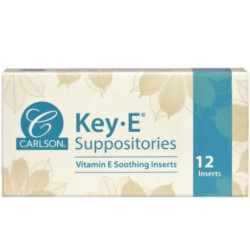 Свічки від геморою з вітаміном E, Carlson Key • E Suppositories, 12 шт