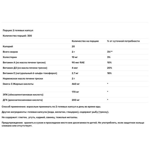 Риб'ячий жир з печінки тріски, Cod Liver Oil, Carlson, норвезький, лимон, 300 капсул