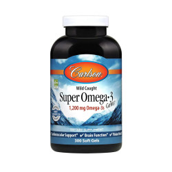 Омега 3 600 мг риб'ячий жир, Carlson Super Omega 3 Gems, 300 капсул
