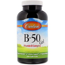 Витамин В-50, Carlson Vitamin B, 200 капсул