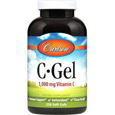 Витамин С 1000 мг, Carlson C-Gel, 250 гелевых капсул