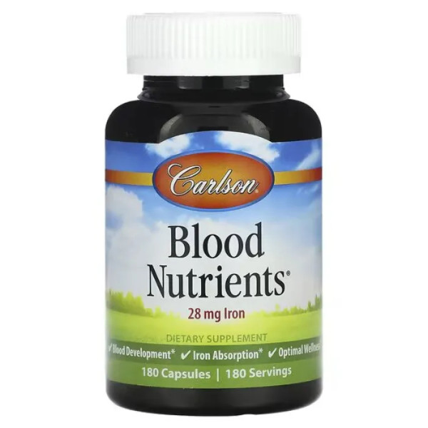 Комплекс для серця та судин, Blood Nutrients, Carlson, 180 капсул