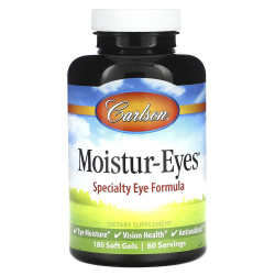Витамины для глаз, Carlson Moisture-Eyes, 180 гелевых капсул