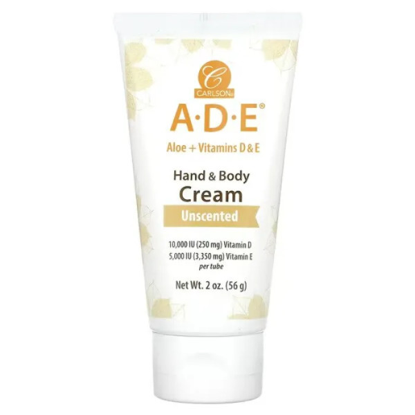 Крем для рук та тіла, без запаху, Hand & Body Cream, ADE, Unscented, Carlson, 56 мл