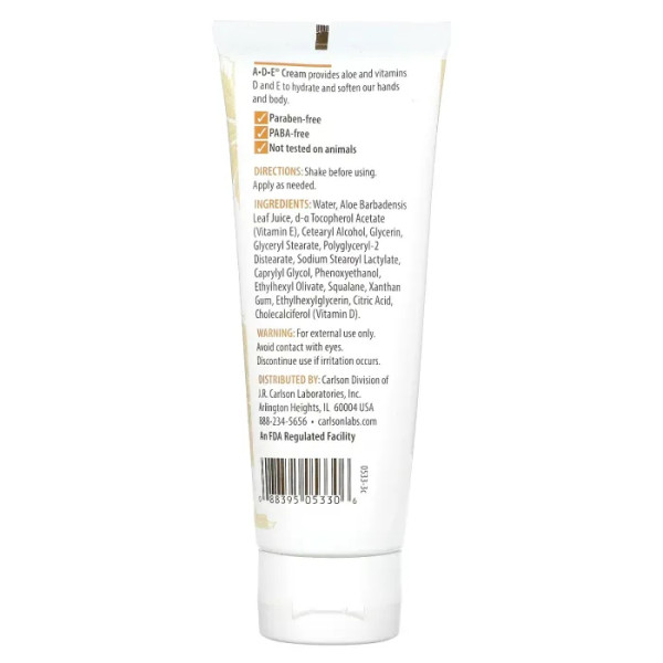 Крем для рук та тіла, без запаху, Hand & Body Cream, ADE, Unscented, Carlson, 113 мл