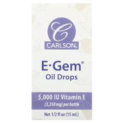 Масло с витамином E, E-Gem Carlson, 15 мл