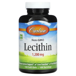 Лецитин 1200 мг, Carlson Lecithin, 100 капсул