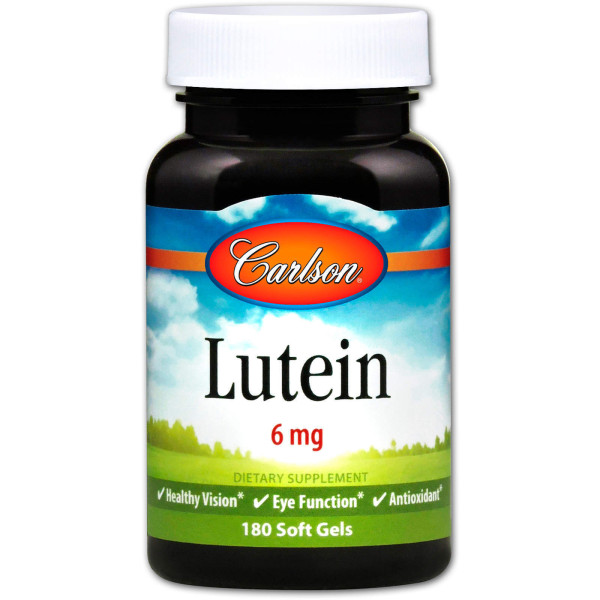 Лютеїн, Lutein, Carlson, 6 мг, 180 капсул