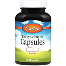 Порожні желатинові капсули №1, Carlson Med-SM #1 Empty Capsules, 200 капсул