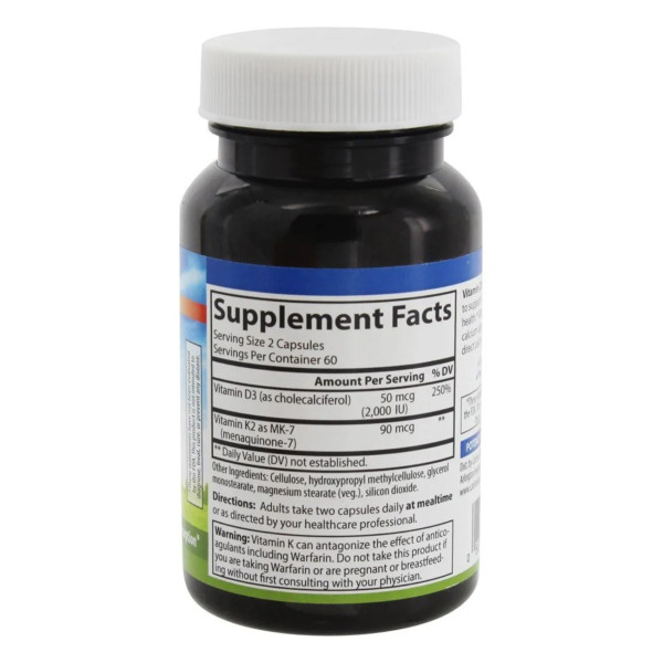 Вітамін D3+K2, Vitamin D3+K2, Carlson, 120 капсул