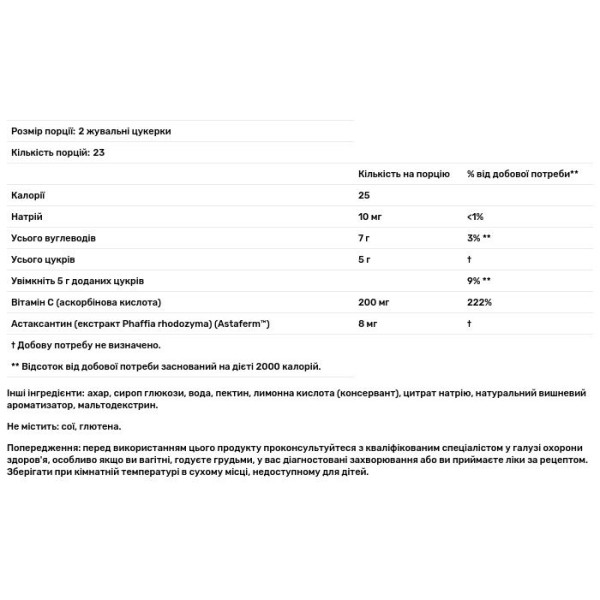 Астаксантин із вітаміном С, Fermented Astaxanthin Gummies with Vitamin C, Carlson, ферментований, смак вишні, 8 мг, 46 вегетаріанських жувальних цукерок (4 мг на жувальну цукерку)