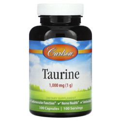 Таурін 1000 мг, Taurine Carlson, 100 капсул