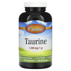 Таурін 1000 мг, Carlson Taurine, 300 капсул