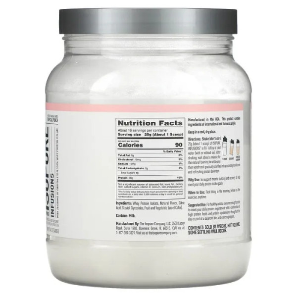 Протеїн, Protein Infusions, Isopure, порошок, смак тропічного пуншу, 400 г