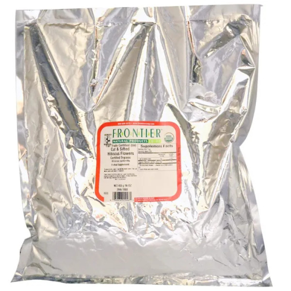 Гібіскус, квіти, нарізані і просіяні, Hibiscus Flower, Frontier Natural Products, органік, 453 г