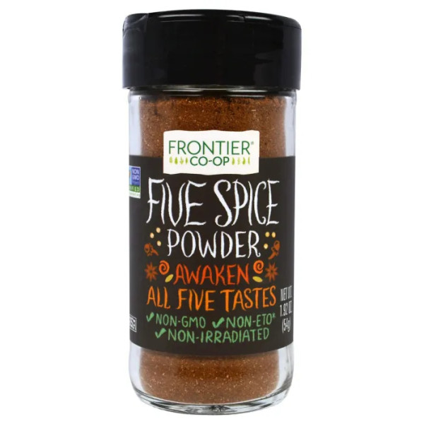Китайські спеції, Five Spice, Frontier Natural Products, 5 спецій в порошку, 54 г
