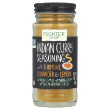 Приправа для індійського каррі з куркумою, коріандром та лимоном, Frontier Co-op Indian Curry Seasoning with Turmeric Coriander Lemon, 53 г