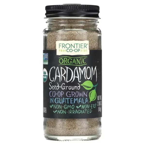 Кардамон, Cardamom Seed, Frontier Co-op, насіння, мелене, органік, 58 г