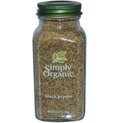 Черный перец молотый, Simply Organic Black Pepper, 65 г