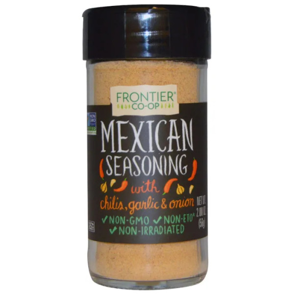 Мексиканська приправа, з часником, цибулею і чилі, Mexican Seasoning, Frontier Natural Products, 56 г
