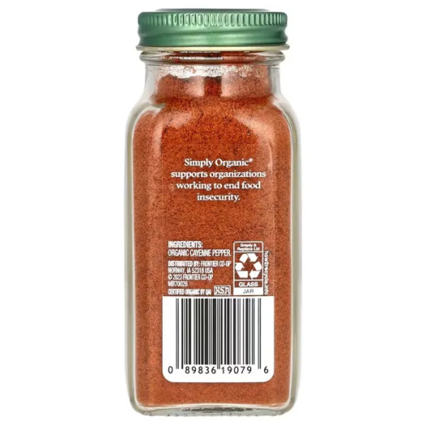 Кайєнський перець, Cayenne, Simply Organic, 71 г
