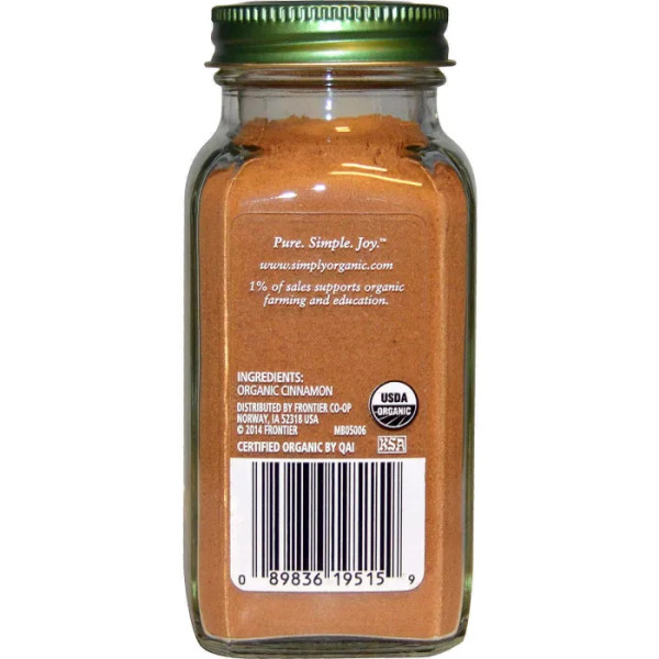 Кориця цейлонська, Ceylon Cinnamon, Simply Organic, органік, 59 г