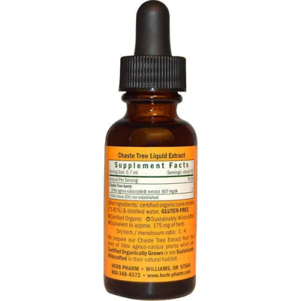 Вітекс священний, Chaste Tree, Herb Pharm, органік, 30 мл