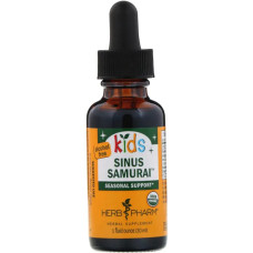Дитячі краплі для носа, без спирту, Sinus Samurai Herb Pharm, 30 мл
