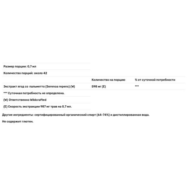 Со пальметто, екстракт, Saw Palmetto, Herb Pharm, 30 мл