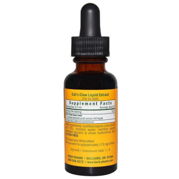 Котячий кіготь, екстракт, Cat's Claw, Herb Pharm, 30 мл