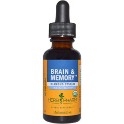 Мозок та пам'ять, суміш екстрактів, органік, Herb Pharm Brain & Memory, 30 мл