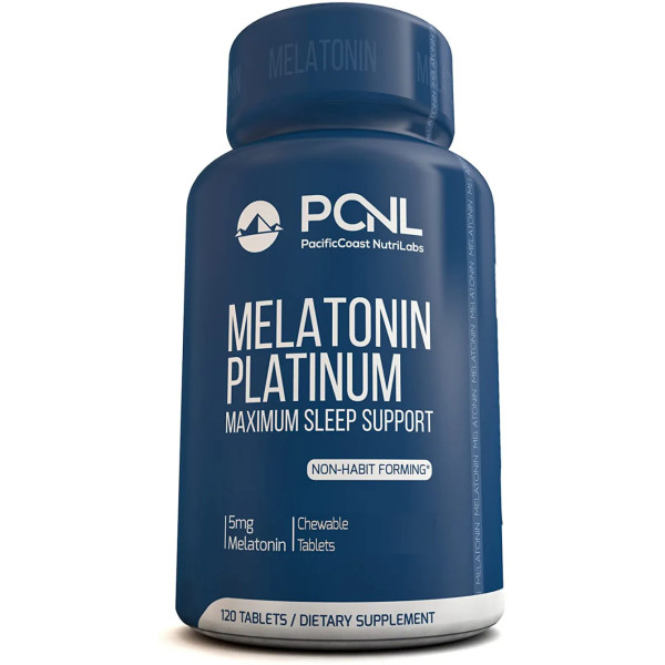 Мелатонін, Melatonin, PacificCoast, 5 мг, 120 жувальних таблеток