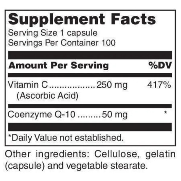 Коензим Q10 50 мг з вітаміном С, Coenzyme Q10 with Vitamin C, Douglas Laboratories, 100 капсул