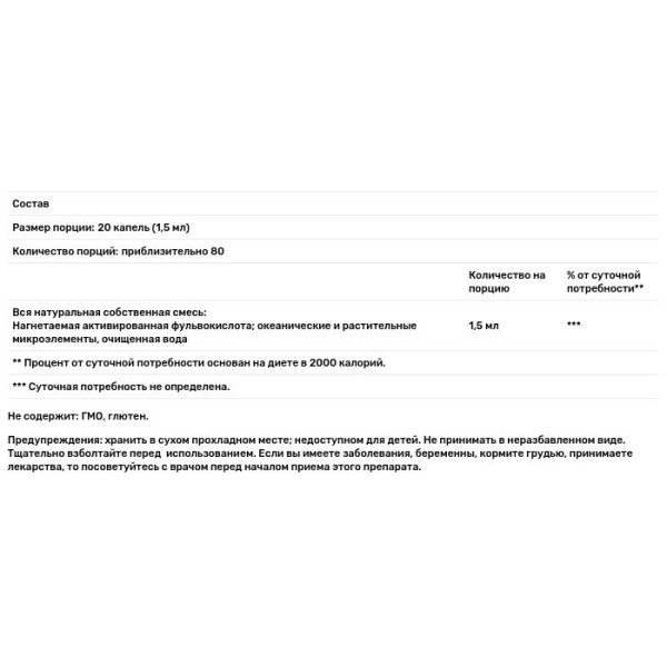 Минералы с ионным зарядом, Ionic Elements, Pure Planet, для веганов, 120 мл