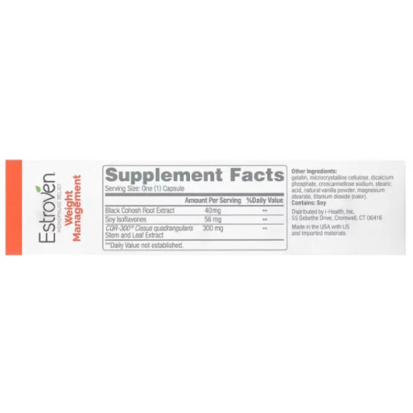 Менопауза, управління вагою, Menopause Relief, Estroven, 30 капсул