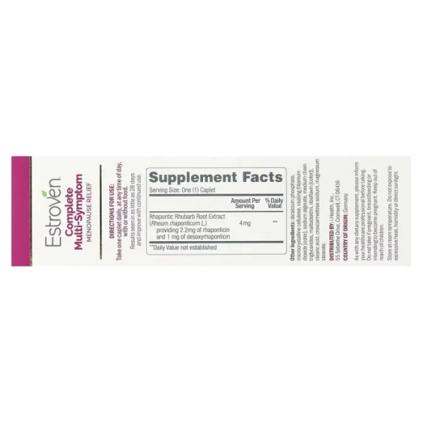 Полегшення симптомів менопаузи, Complete Multi-Symptom Menopause Relief, Estroven, комплексний засіб, 60 каплет