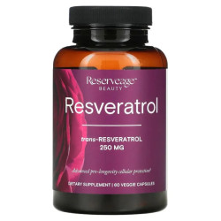 Ресвератрол 250 мг з активним транс-ресвератролом, ReserveAge Nutrition Resveratrol, 120 вегетаріанських капсул