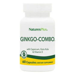 Гинкго билоба комбо, Nature's Plus Ginkgo-Combo, 60 капсул
