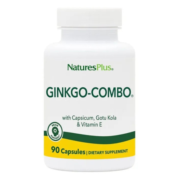 Гинкго Билоба комбо, Ginkgo-Combo, Nature's Plus, 90 капсул