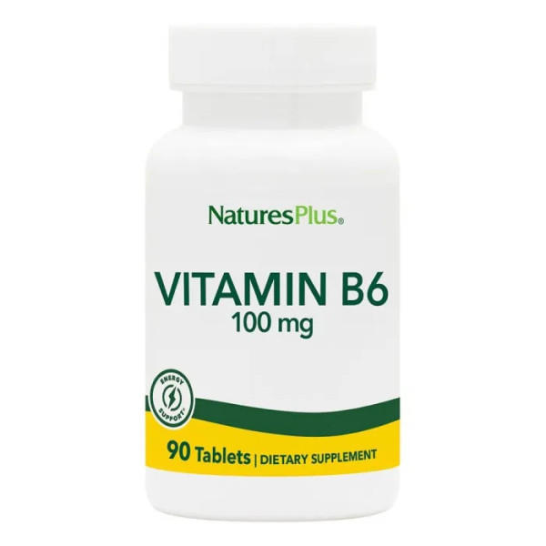 Вітамін B6, Vitamin B6, Nature's Plus, 100 мг, 90 таблеток