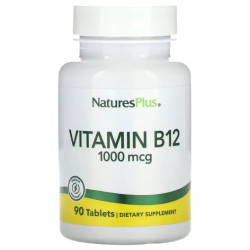 Витамин B12 1000 мкг, Nature's Plus Vitamin B-12, 90 таблеток