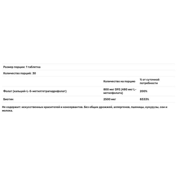 Фолієва кислота та біотин, Biotin & Folic Acid, Nature's Plus, пролонгованої дії, 30 таблеток