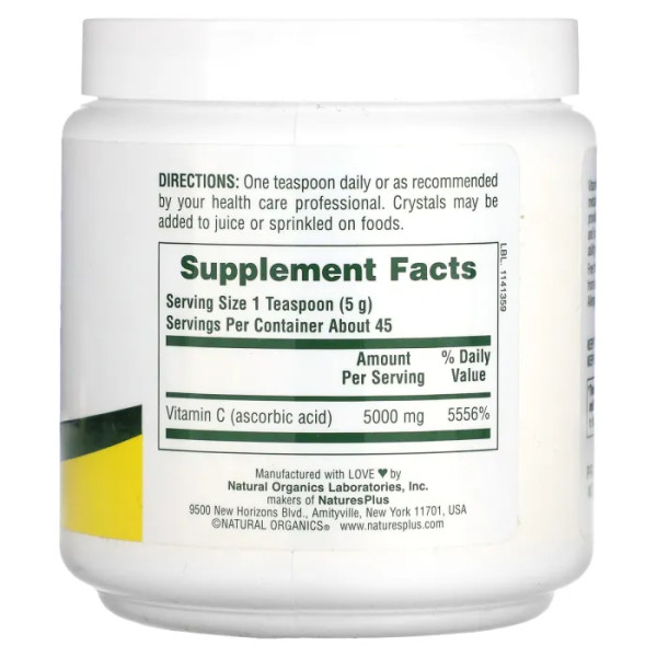 Витамин С, Vitamin C Micro-Crystals, Nature's Plus, кристаллы, 227 г