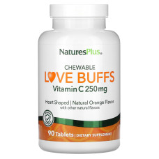 Вітамін С 250 мг жувальний зі смаком апельсина, Love Buffs Vitamin C, Nature's Plus, 90 таблеток